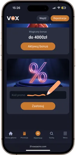 Wprowadzanie kodu BONUS773 w odpowiednie pole